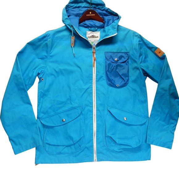 Penfield Hudson Wax 65/35 Women's Large Blue Canvas Full Zip Hooded Jacket - Picture 1 of 13